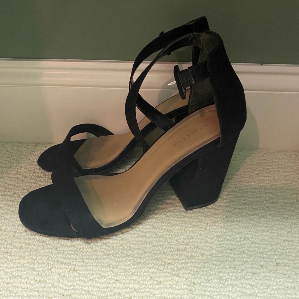 Black New Look Block Heel size 10